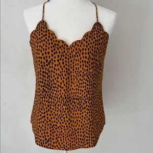 Scalloped Polka Dot Cami Top